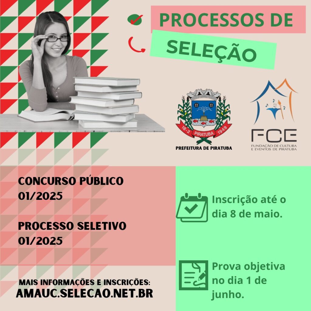 AMAUC coordena dois processos de seleção para o município de Piratuba