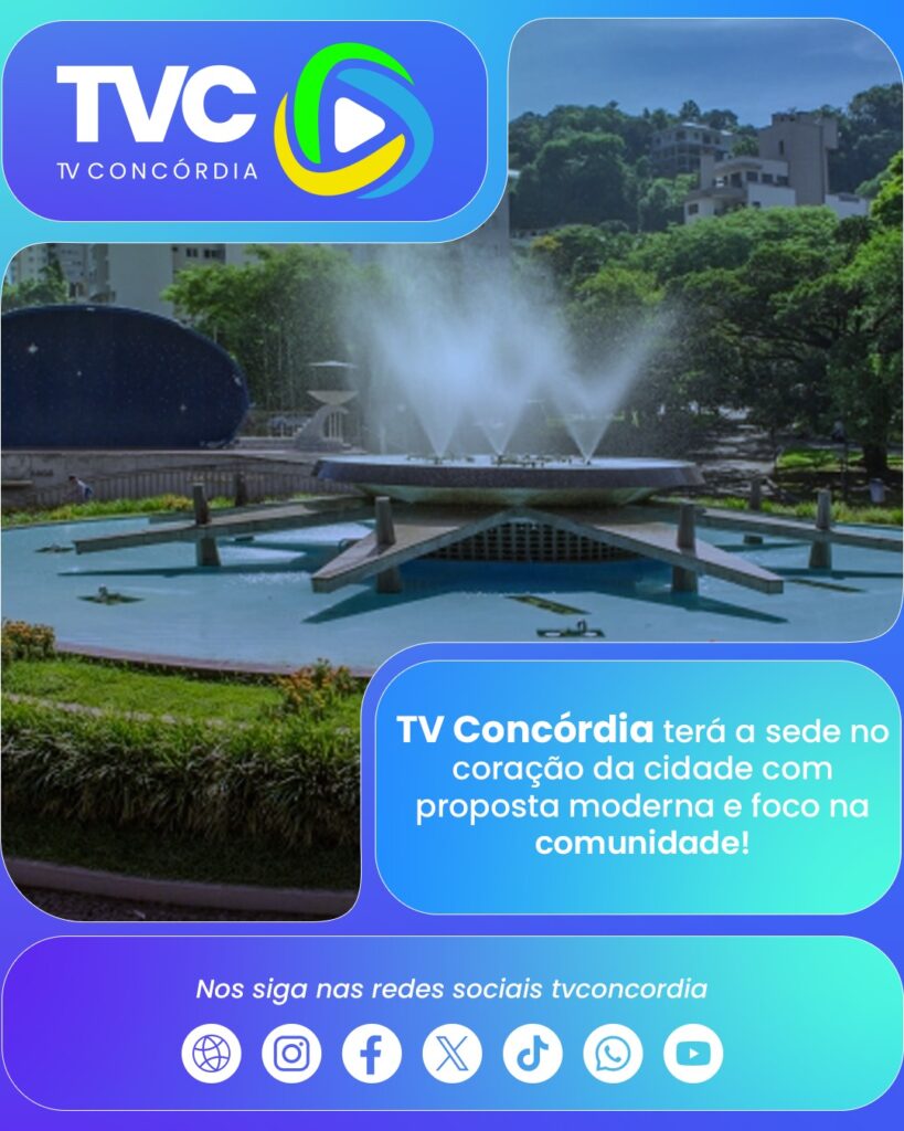 TV Concórdia terá a sede no coração da cidade com proposta moderna e foco na comunidade