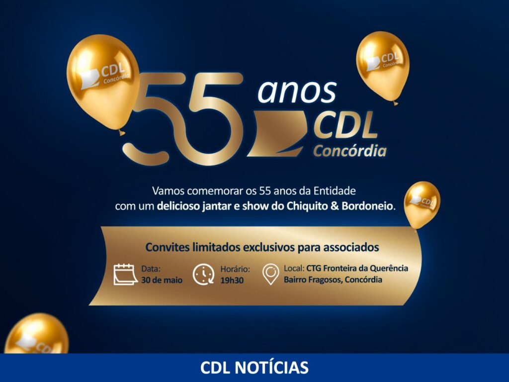 CDL Concórdia celebra 55 anos com festiva no CTG