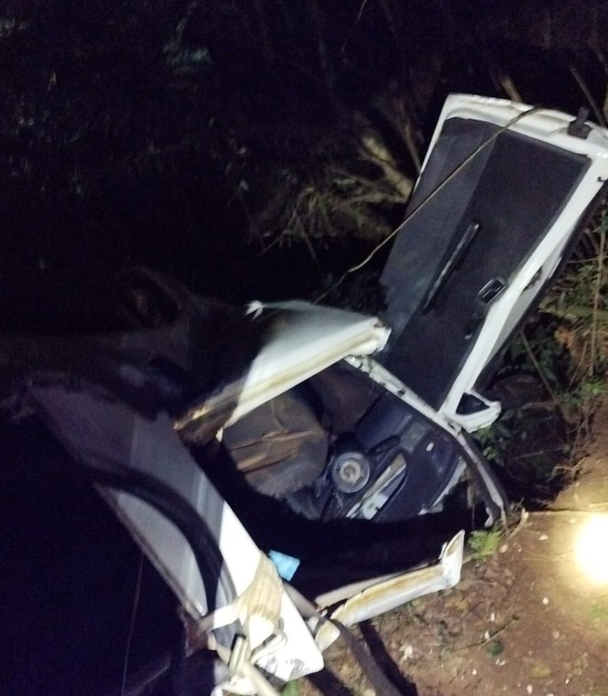 Mulher morre em Ponte Serrada após capotamento na BR 282