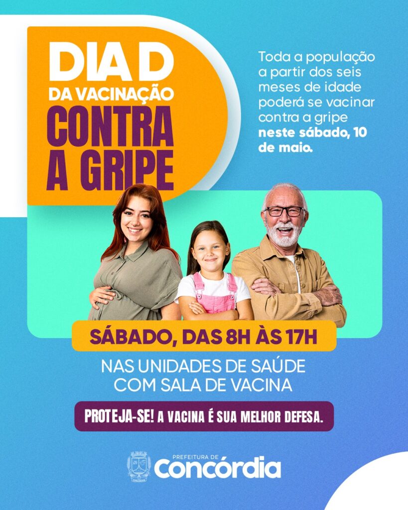 Vacina da gripe disponível para toda população neste sábado no Dia D