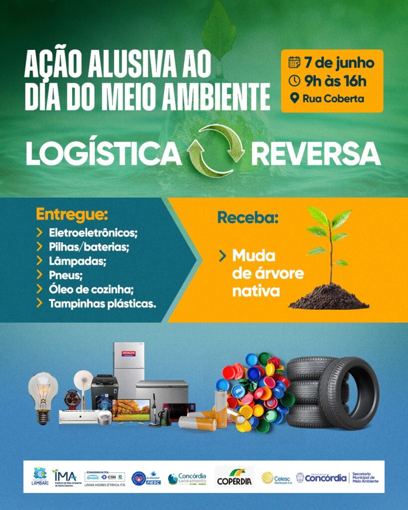 Ação de recebimento de eletrônicos acontece no próximo sábado, 7 de junho