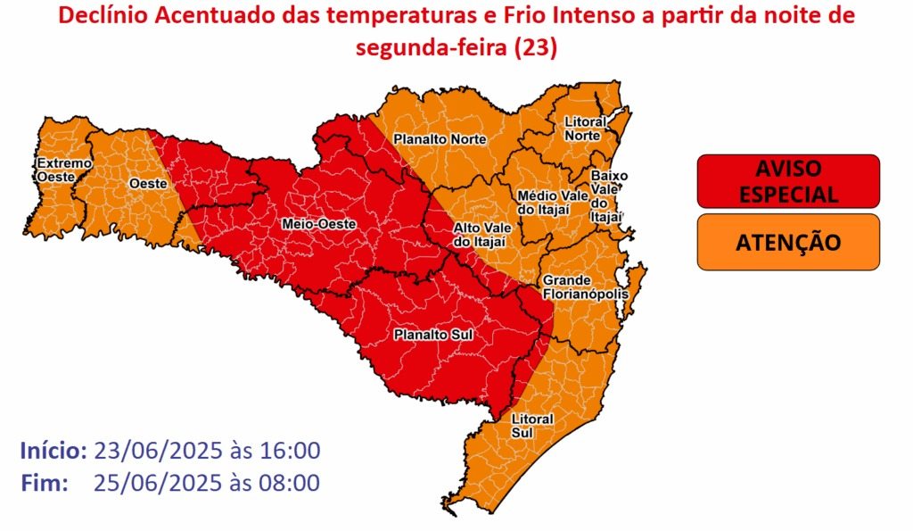 Alerta Vermelho: SC enfrenta frio extremo com chance de neve e geada