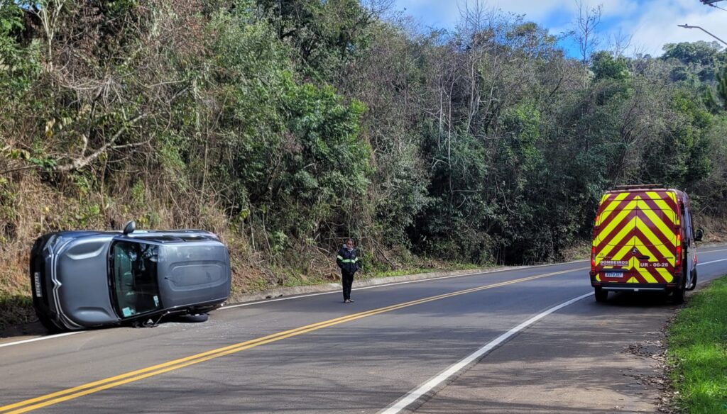 Idoso recusa atendimento após saída de pista em Concórdia