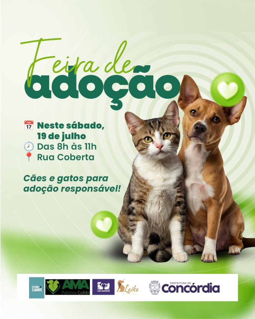 Rua Coberta recebe evento especial de adoção de pets no dia 19 de julho
