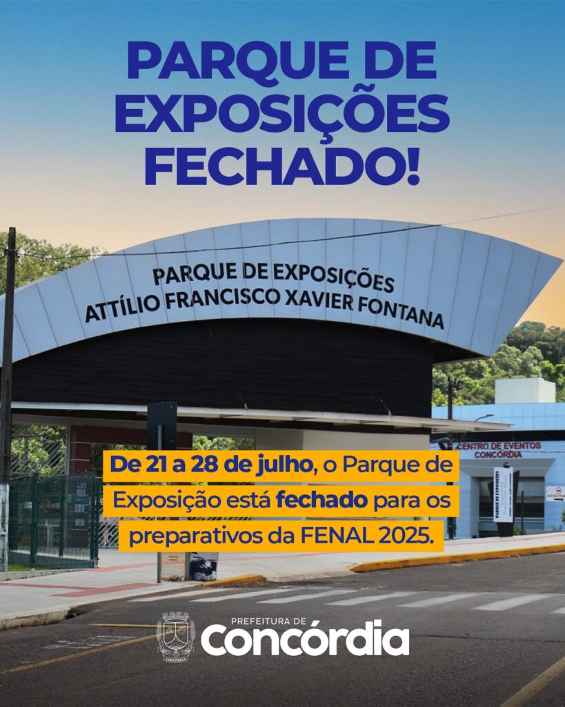 Por segurança, Parque de Concórdia é fechado para organização da tradicional festa do leitão