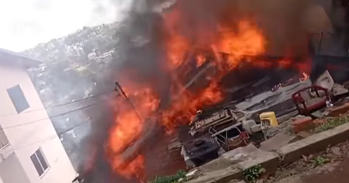Incêndio destrói residência no bairro Floresta em Concórdia