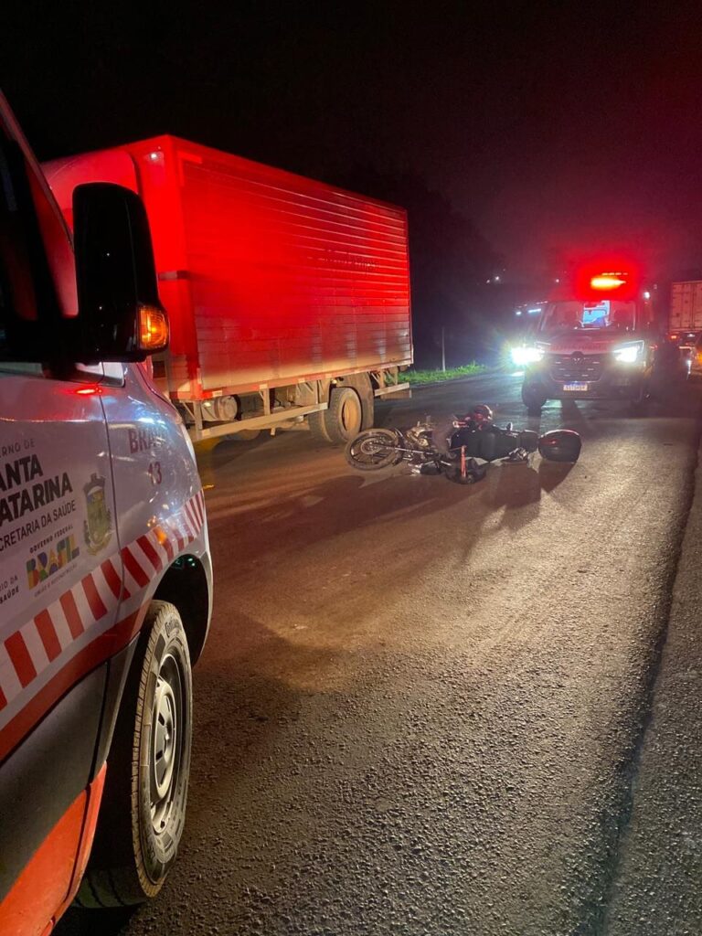 Acidente na BR-282 em Campos Novos