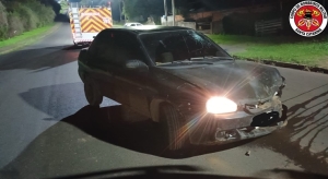 Colisão frontal deixa homem ferido na SC-350