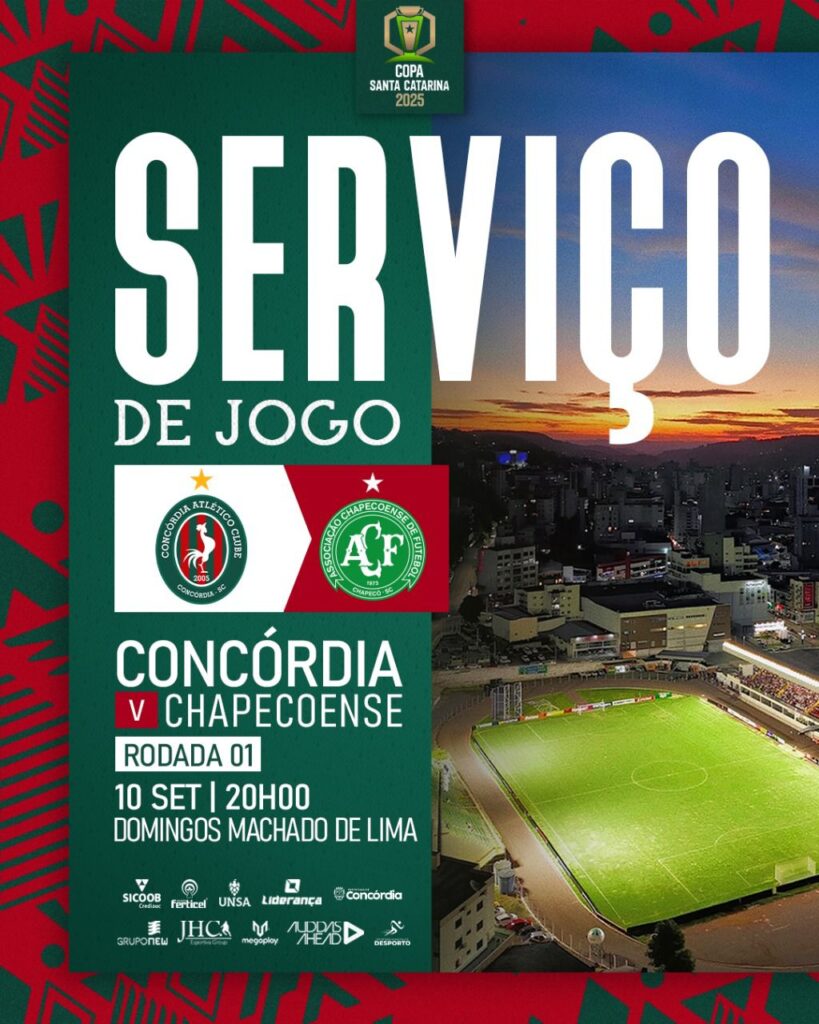 Clássico do Oeste agita Concórdia na abertura da Copa Santa Catarina 2025