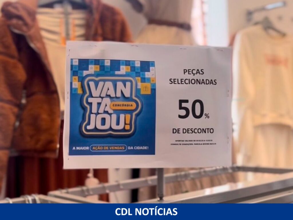 Setembro de vantagens no comércio de Concórdia com mais uma edição do VANTAJOU