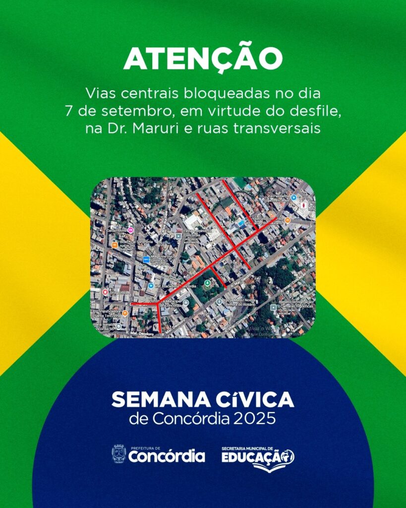 Mudanças de trânsito neste domingo, 7 de setembro