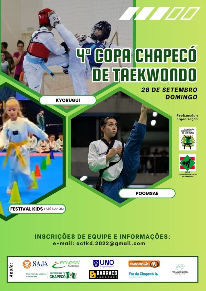 Equipe de Concórdia disputa a 4ª Copa Chapecó de Taekwondo neste domingo