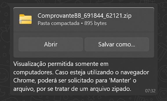 Alerta de golpe digital: malware via e-mail e WhatsApp