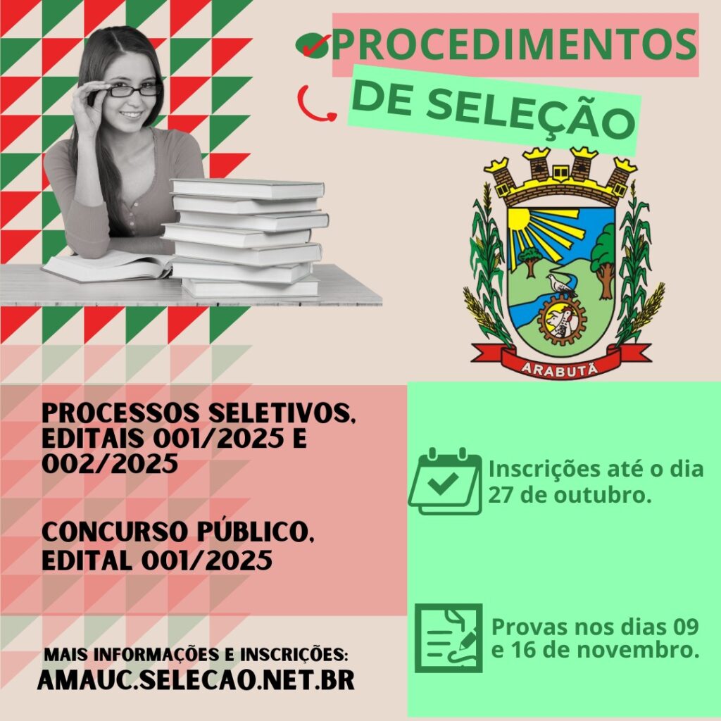 Prefeitura de Arabutã abre inscrições para três seleções coordenadas pela AMAUC