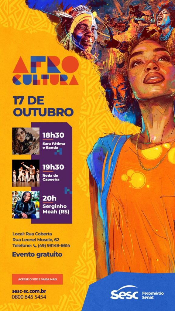 Concórdia recebe Caravana Afrocultura com shows e muita diversidade na Rua Coberta