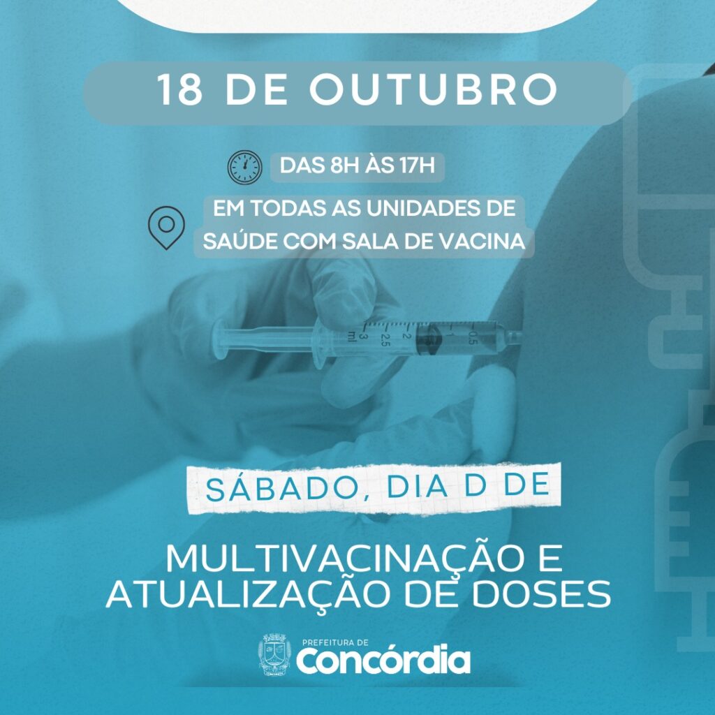 Sábado é Dia D de multivacinação e atualização de vacinas