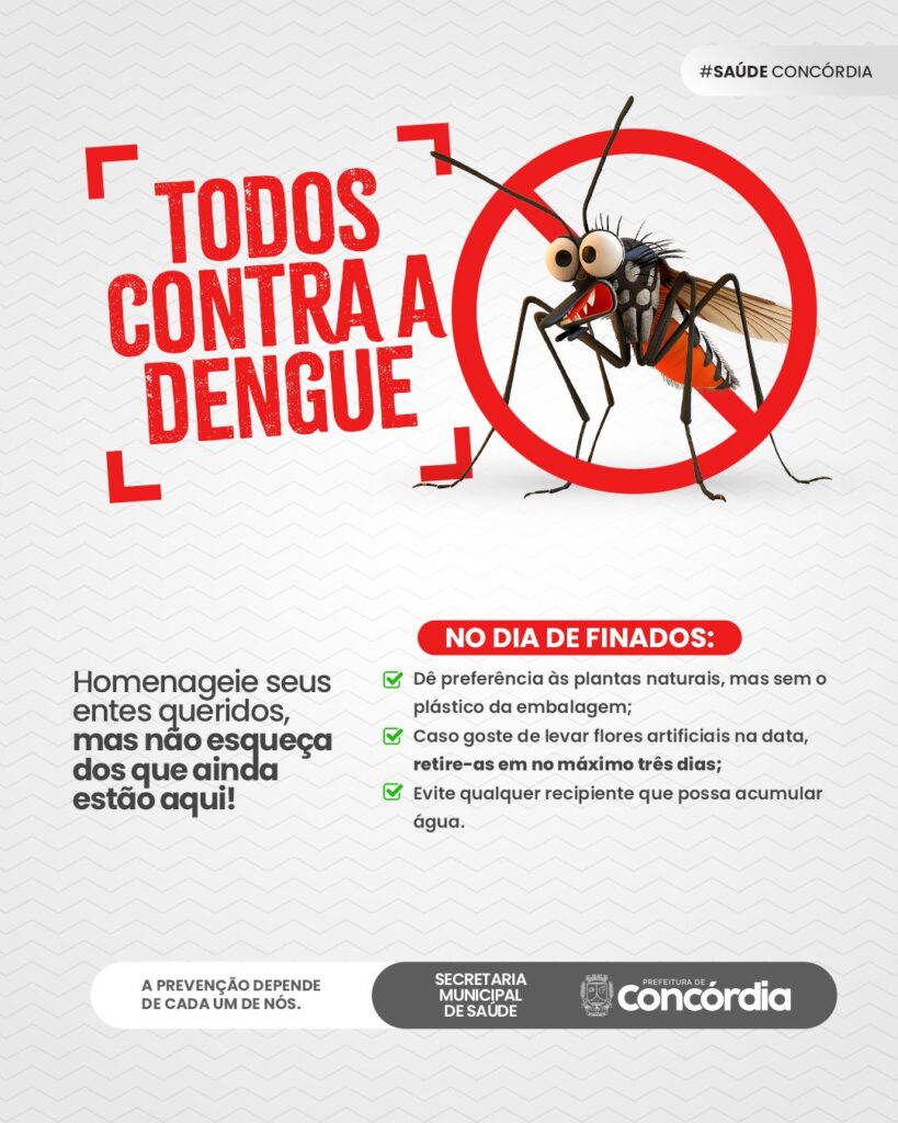 Finados: Orientações Reforçam Cuidados para Evitar Focos da Dengue no Cemitério