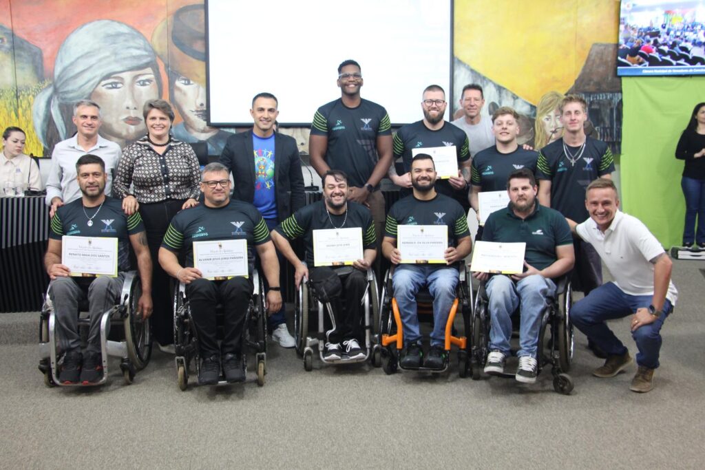 Câmara homenageia atletas e equipe concordiense destaque nos Parajasc