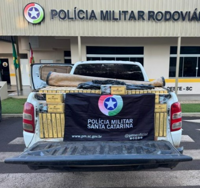 Carga avaliada em R$ 265 mil é abandonada após fuga na SC-283