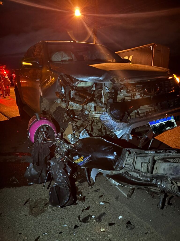 Motociclista morre em grave acidente no trevo de acesso ao bairro Poente do Sol, em Concórdia