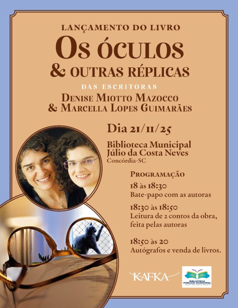 Concordiense Denise Mazocco lança livro ao lado de professora da UFPR na Biblioteca Municipal