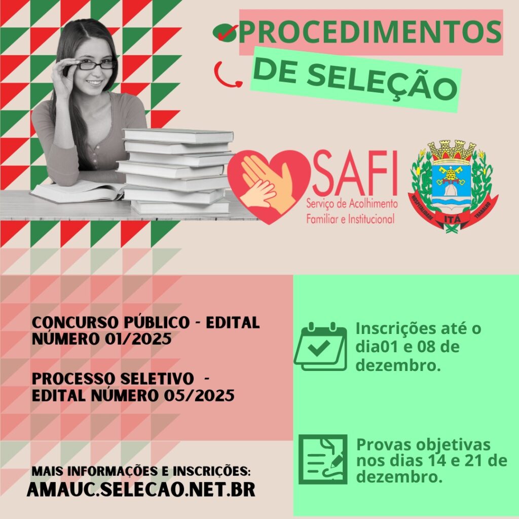 AMAUC abre inscrições para processos seletivos e concurso público com vagas para Itá