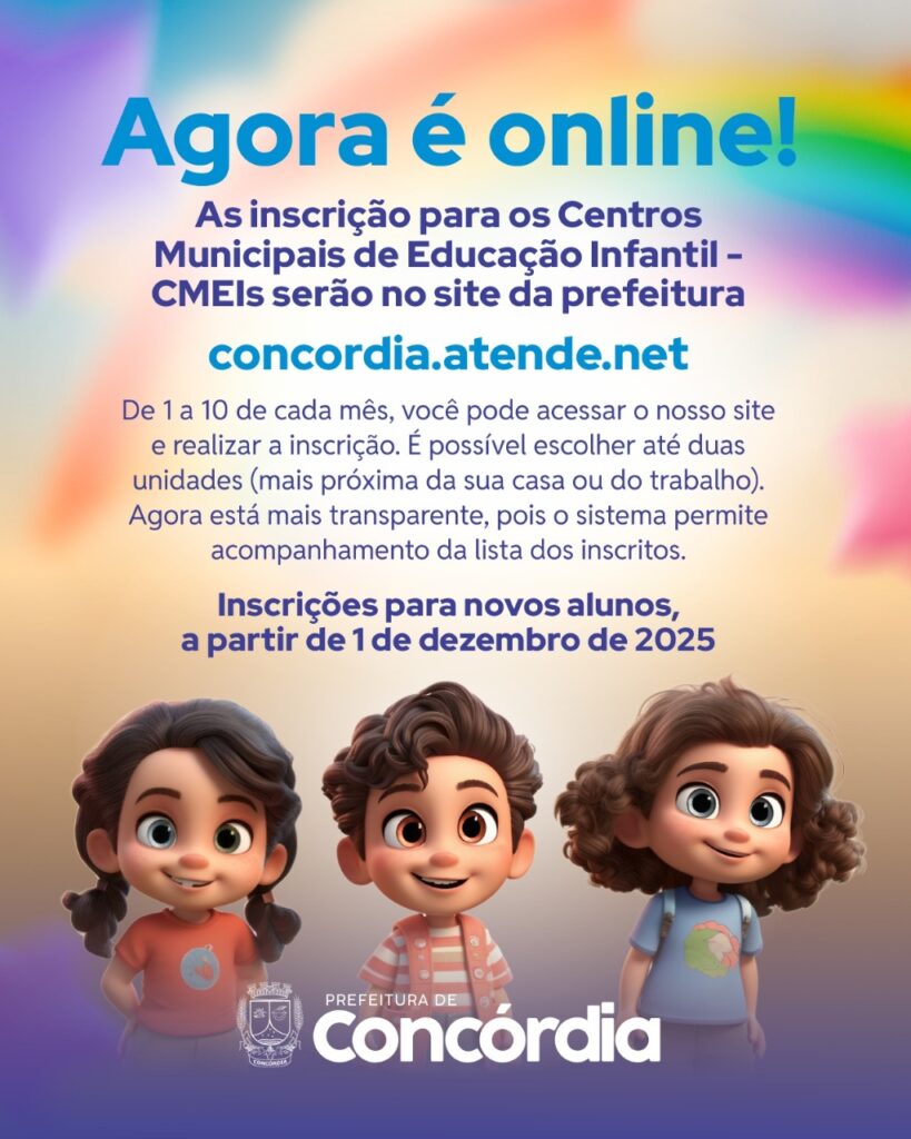 Novas inscrições para CMEIs agora são online
