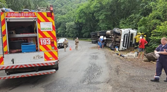 Acidente interdita trecho da SC-283 entre Itá e Seara e deixa motorista ferido