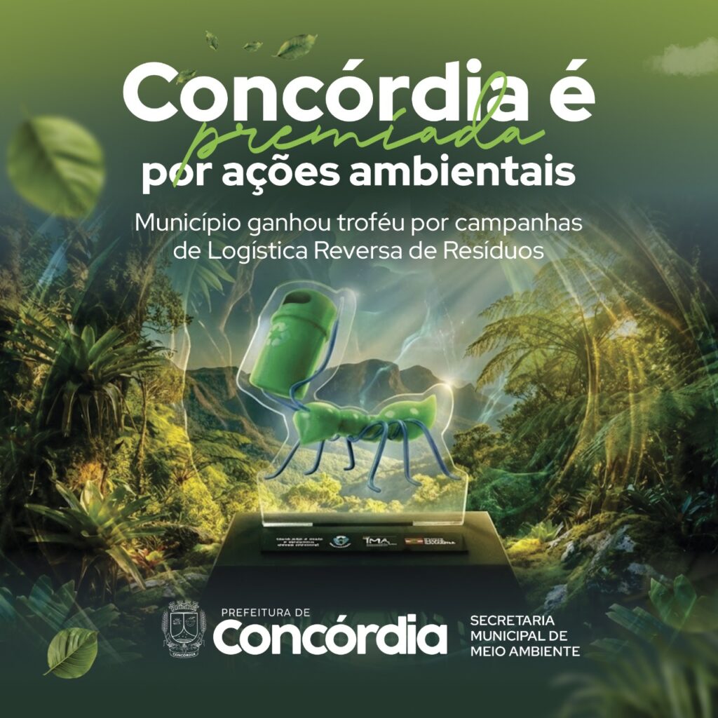 Concórdia se torna referência ambiental e recebe Troféu Formiguinha do IMA