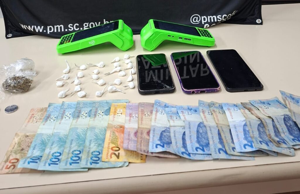 Homem é preso por tráfico de drogas em ação da Polícia Militar no município de Concórdia