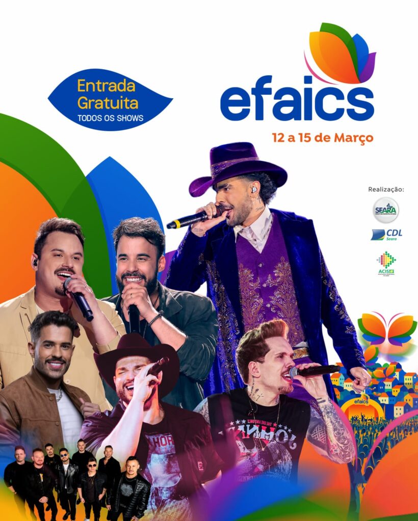 Efaics 2026 é lançada oficialmente com grandes nomes do sertanejo e ingressos gratuitos para pista