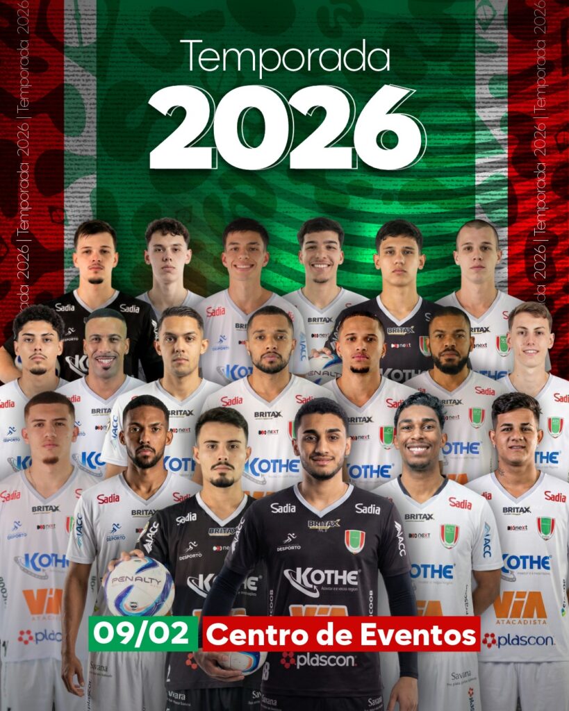 ACF incia temporada 2026 no dia 09 de fevereiro Pré-temporada começou antes, com série de atividades físicas destinadas aos atletas