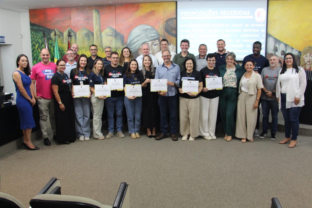 Senac Concórdia recebe Moção de Aplausos por conquista de selo de qualidade do Cofen