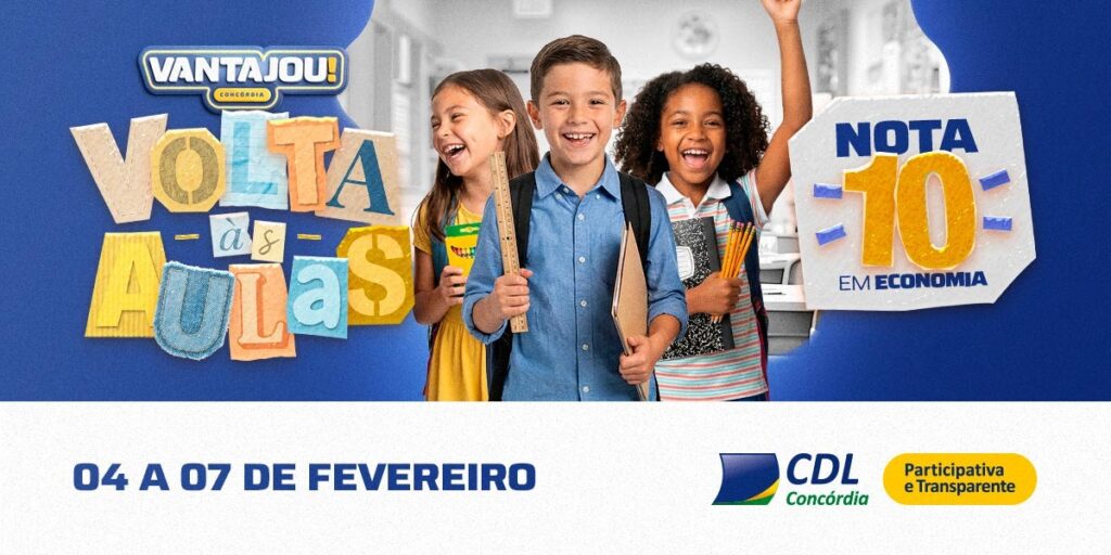Campanha Vantajou oferece condições especiais para o retorno escolar em Concórdia