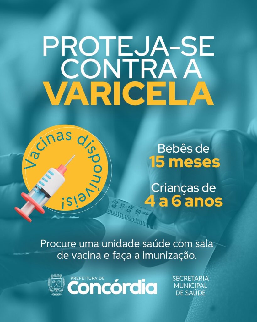Imunizante contra Varicela disponível na rede de saúde de Concórdia