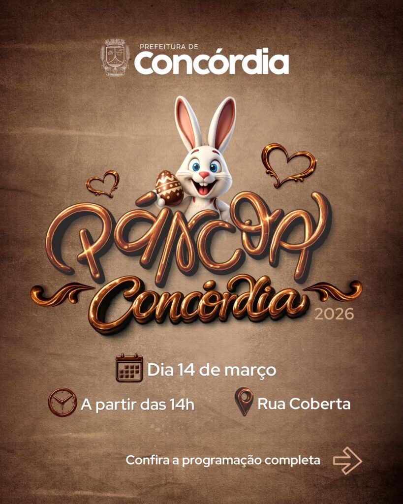 Programação de Páscoa no Centro de Concórdia terá teatro e oficinas neste sábado