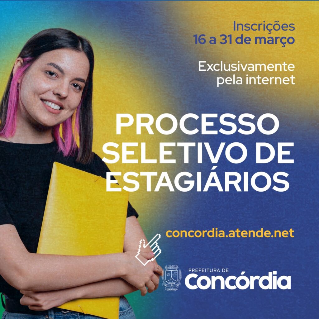 Encerra nesta terça, dia 31, o prazo para inscrição no Processo Seletivo para Estagiários