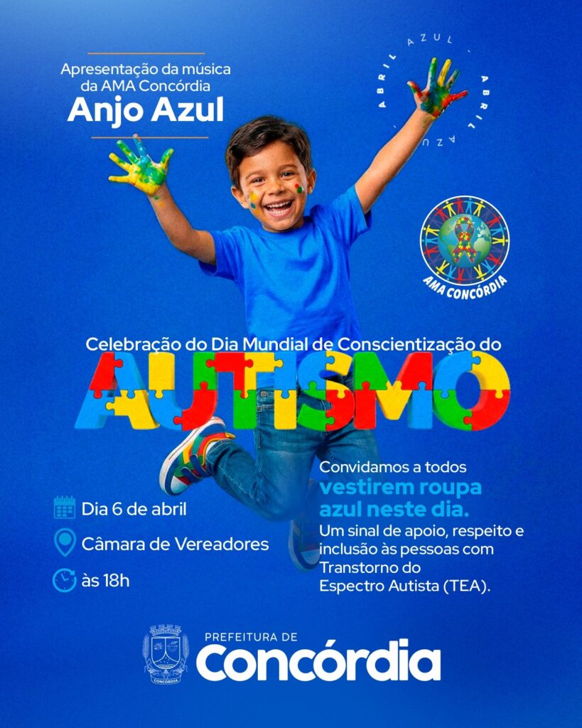 Dia Mundial do Autismo: AMA Concórdia Lança ‘Anjo Azul’