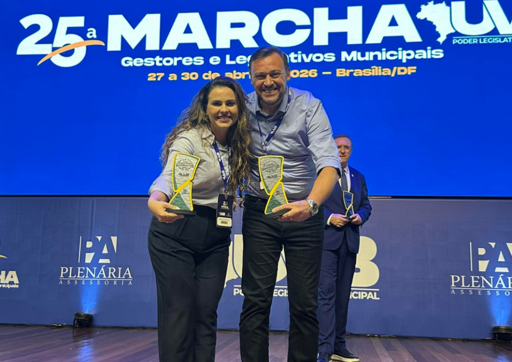 Câmara de Concórdia conquista destaque nacional com dois projetos premiados em Brasília