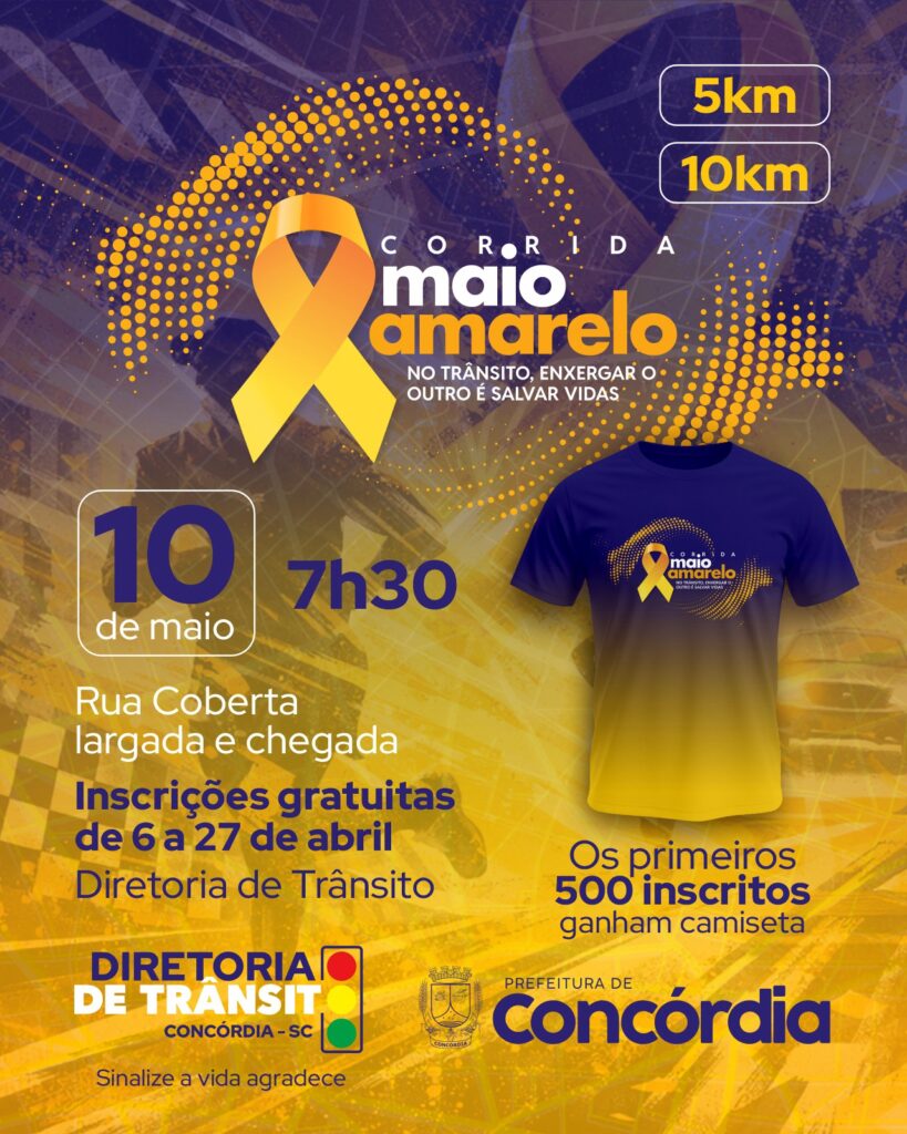Diretoria de Trânsito promove corrida alusiva ao Maio Amarelo