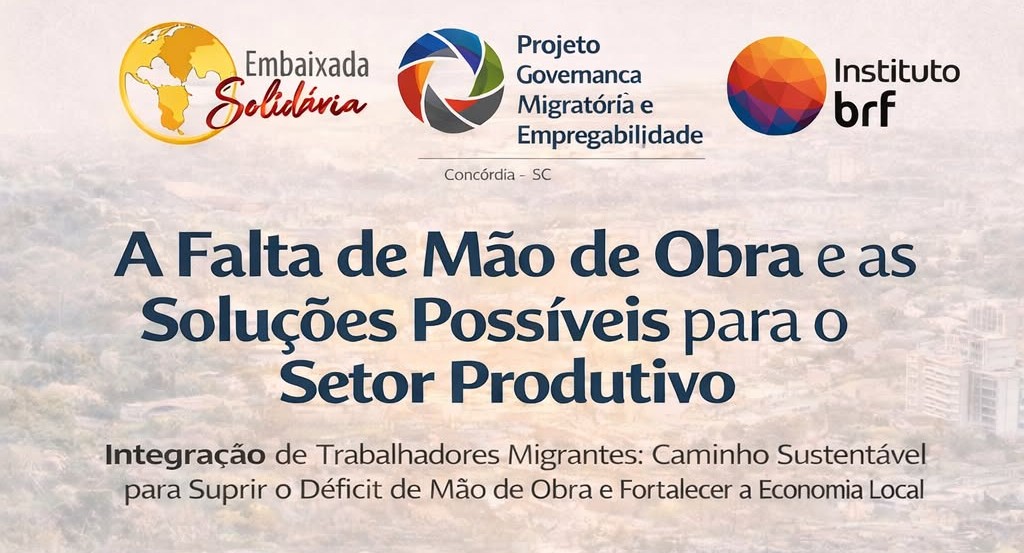 Embaixada Solidária e Instituto MBRF lançam projeto de governança para acolhimento e integração de migrantes em Concórdia (SC)