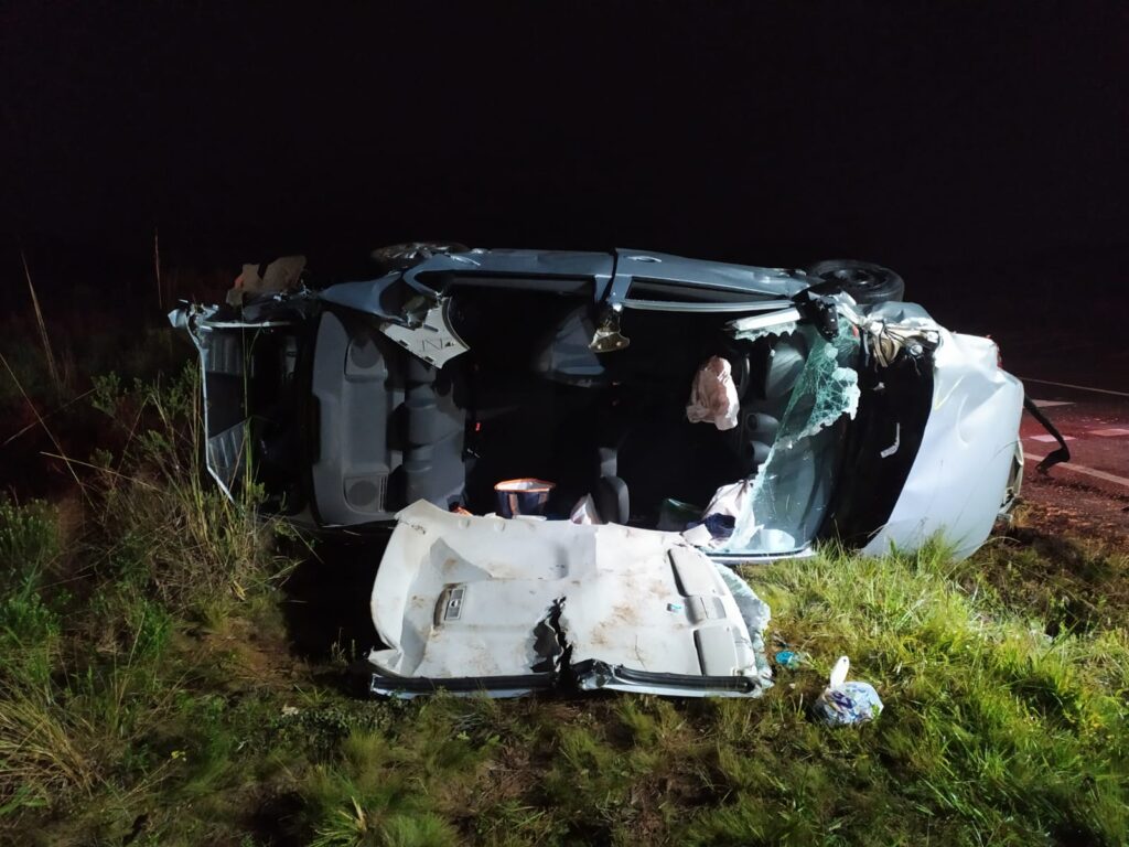Acidente em Água Doce, na BR-153, mobiliza equipes de Bombeiros e PRF