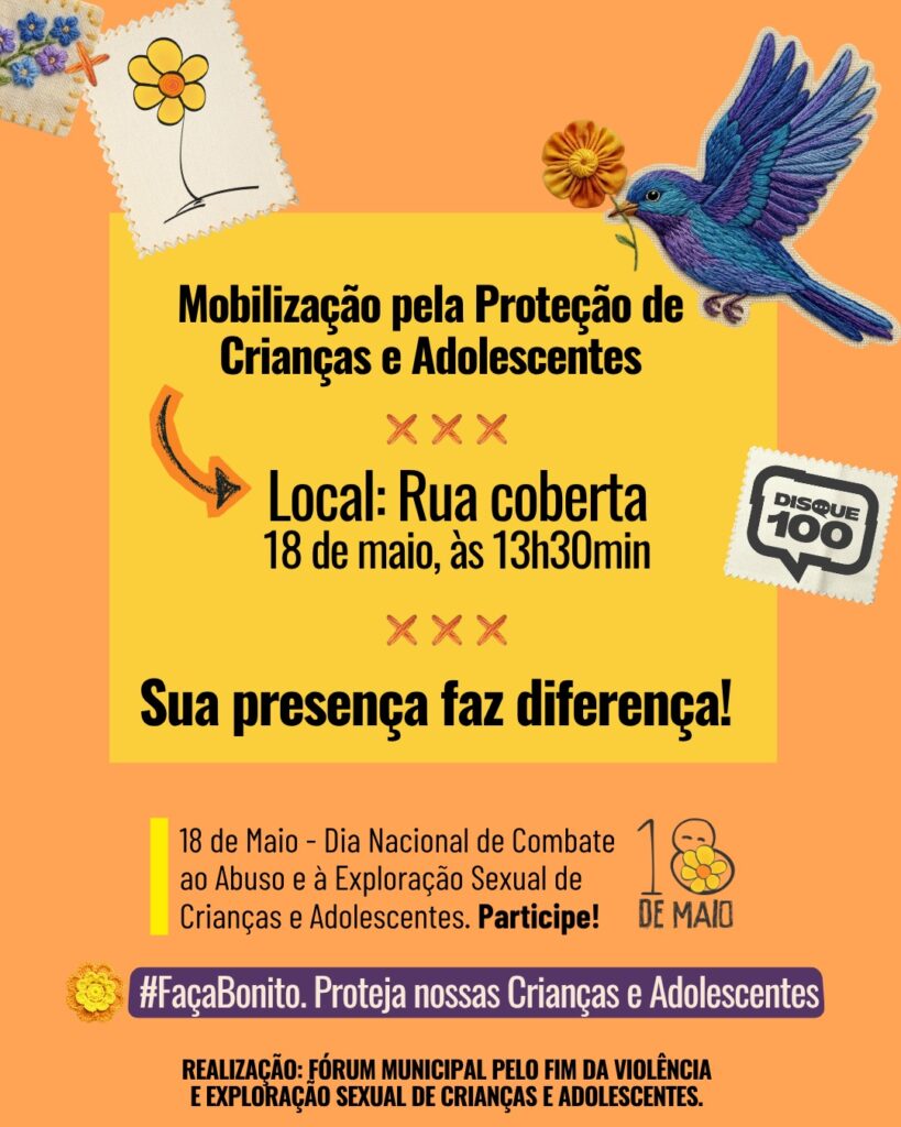 Concórdia promove mobilização de combate ao abuso e à exploração sexual de crianças e adolescentes no dia 18 de maio