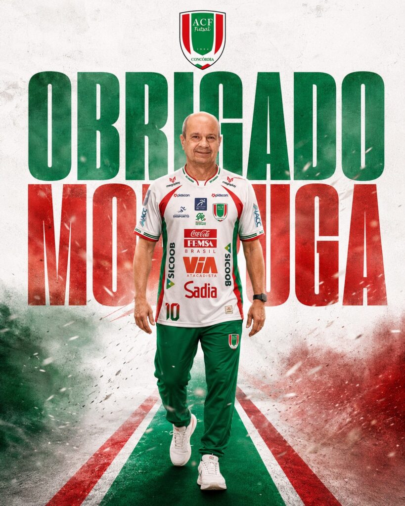 Concórdia Futsal anuncia saída do técnico Morruga