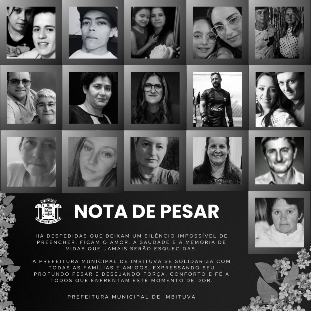 Prefeitura de Imbituva divulga nomes das vítimas de acidente que deixou 23 mortos