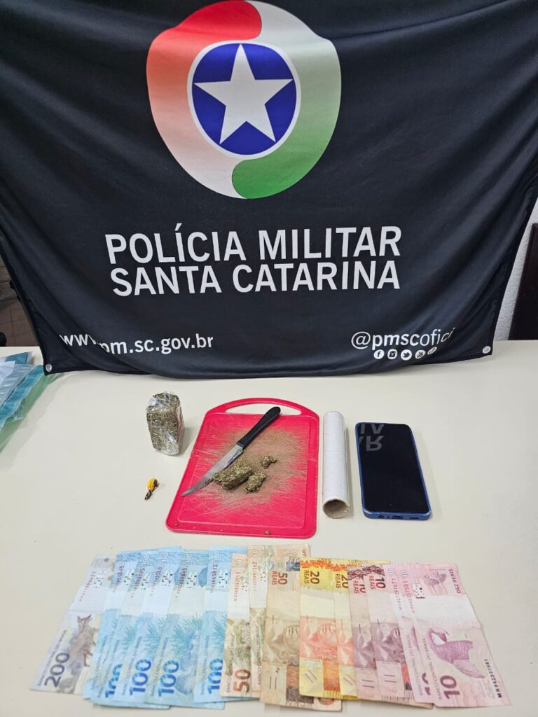 Jovem de 18 anos é detido por tráfico de drogas no bairro Floresta, em Concórdia