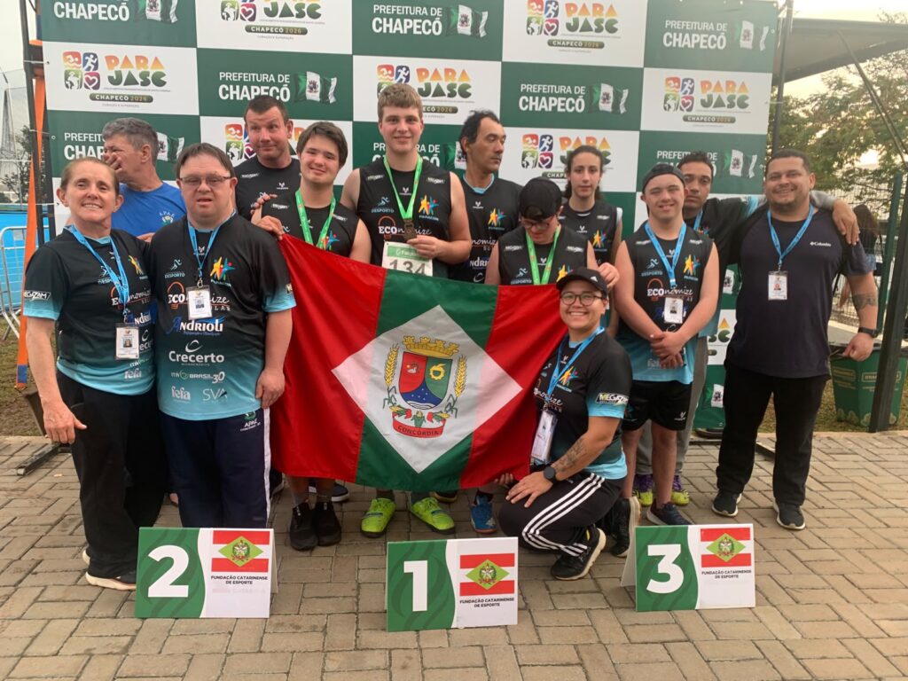 Concórdia conquista oito medalhas no atletismo do PARAJASC