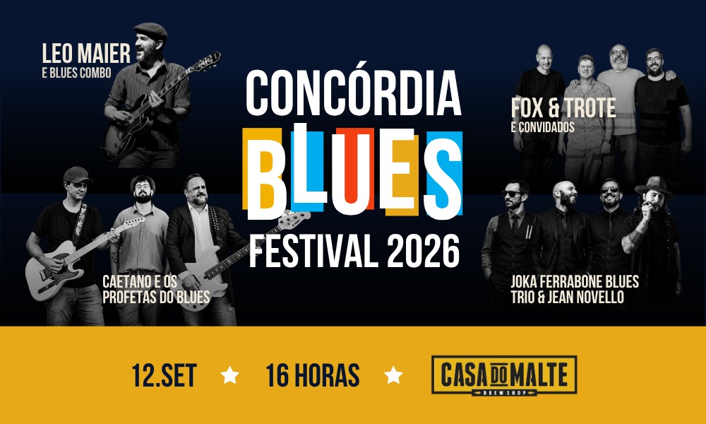 Concórdia Blues Festival: quatro bandas para celebrar a paixão pela música
