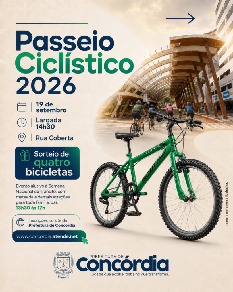 Passeio Ciclístico marca Semana Nacional do Trânsito em Concórdia